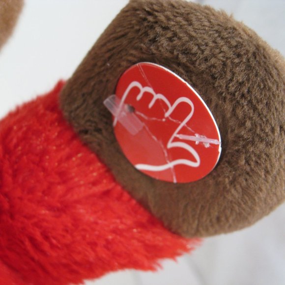 Rudolph The Red Nosed Reindeer Animated Light Up Nose & Foot Taps, Sings  NWT - Picture 9 of 13